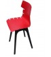 Designer Cafeteria Chair in Molded PP, Without Arm, Color Red, Warranty: 12 Months