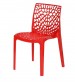 Cafetaria Chair, Molded PVC, Web Design, PVC Chair, Without Arm, Frame Molded With Chair, Color: Blue, Red, Yellow, White, Orange, Warranty: 12 Months