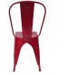 Designer Cafeteria Chair Made Of Metal Frame, With Powder Coated Finish, Without Arm, Color Red, Warranty: 12 Months