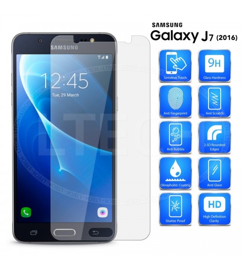 Samsung Galaxy J7 (2016) Tempered Glass Screen Protector, High Quality, 0.4 mm, Scratch Resistant